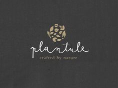 the logo for plantale is shown in white and gold on a dark gray background