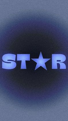 the star logo is lit up in blue and black with a white star on it