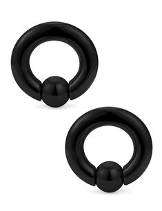 PRICES MAY VARY. One Order Including 2 Pcs Spring Action Bead Captive Bead Ring (BCR), Come With a Velvet Gift Bag, Also Can Serve As Gift For Birthday, Christmas Day, Anniversary Day, Valentine's Day And More. Thickness: 8G (3mm); Ball Diameter: 6mm; Inner Diameter: 12mm (1/2inch); Color: Black. Material: These Captive Bead Rings Are Made of 316L Stainless Surgical Steel, Solid and Durable, Hypoallergenic and Nickel Free; High Polished Surface, Very Smooth to Wear, Extremely Easy to Clean. Thes Gauges Earrings, Bead Rings, Rings Black, Septum Jewelry, Body Jewelry Piercing, Gauged Earrings, Ear Gauges, Pretty Lights, Body Piercing Jewelry