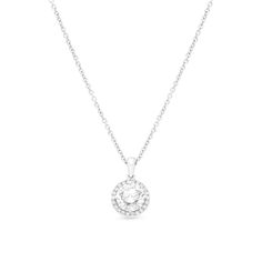 Surprise the one you adore with this classic 18K white gold Diamond Halo Pendant Necklace. The shimmering pendant showcases a classic round brilliant cut diamond artfully set to enhance size and sparkle - wrapped in a pave-lined white diamond halo. This radiant look is one she'll turn to often, everyday and on special occasions. An amazing and thoughtful anniversary gift for your loved one. 18 Karat White Gold Total Diamonds Weight: 1.35 carat Center Diamond Weight 1.25 Carat Shape: Round Brilli White Gold Flower Pendant Diamond Necklace With Brilliant Cut, White Gold Diamond Necklace With Brilliant Cut Flower Pendant, Dazzling White Solitaire Round Pendant Necklace, White Round Platinum Diamond Necklace, White Round Halo Necklace, White Platinum Round Diamond Necklace, Diamond White Pendant Necklace With Halo Design, Diamond White Necklace With Halo Pendant, Timeless White Diamond Necklace