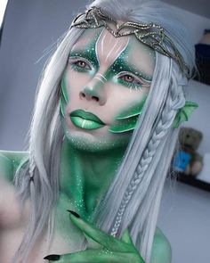 Alien Make-up, Halloween Women Makeup, Cute Clown Makeup, Fantasy Make-up, Halloweenský Makeup, Halloween Make-up Looks, Alien Makeup, Dead Makeup, Halloween Makeup Inspiration