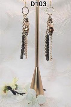 All of our earrings are handmade and one-of-kind.  You can wear them causal or for dress.  Made of quality nickel free products.  The earring view is of front and back. Adjustable Brown Dangling Beads, Gold-tone Dangle Chandelier Earrings, Vintage Brass Beaded Drop Earrings, Handmade 14k Gold-filled Teardrop Chandelier Earrings, Handmade 14k Gold-filled Dangle Chandelier Earrings, Gold Glass, Jewelry Earrings Dangle, Glass Beads, Dangle Drop Earrings