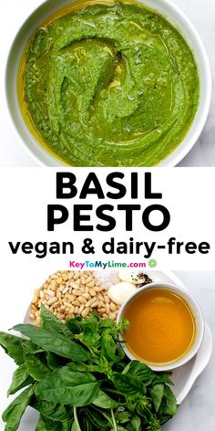 basil pesto, vegan and dairy - free soup is the perfect way to use it