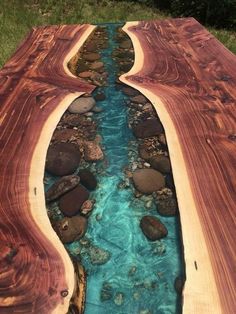 an image of a river that is made out of wood