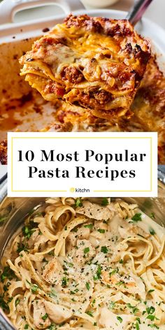 the top 10 most popular pasta recipes