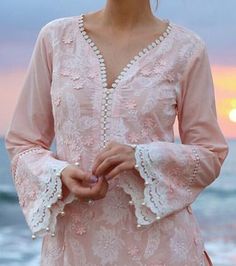 Suit Neck Designs, Kurti Sleeves Design, Lace Suit, Lace Dress Design, Neck Designs For Suits, Kurta Neck Design, Cotton Kurti Designs