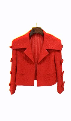 "Add a pop of color to your wardrobe with this RED CREPE CROPPED JACKET! Made with lightweight crepe material, this jacket is perfect for on-the-go style and versatility. Pair with your favorite jeans or a dress for a fun and playful look. Don't miss out on this must-have piece!" 65% Virgin Wool, 35% Silk Colour may vary due to lighting on images. The product images (without model) are closest to the true colour of the product.Item runs true to size chart and is cut to suit our size chart. Pleas Trendy Spring Cropped Jacket With Lapel Collar, Trendy Cropped Jacket With Lapel Collar For Spring, Chic Cropped Jacket With Lapel Collar For Spring, Long Sleeve Cropped Jacket For Spring, Trendy Red Blazer For Spring, Crepe Material, New Cut, Mood Board Fashion, Basic Dress