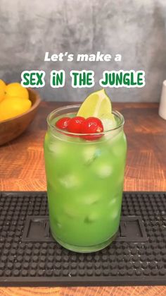 A refreshing summer cocktail, with a jungle twist 🌴🍹 #sexinthejungle #tropicaldrinks #summervibes #thirstquencher Cocktail Theme Drinks, Good Drinks Alcohol, Cooling Drinks For Summer, Mixing Alcoholic Drinks, Summer Alcoholic Drinks Recipes, Strong Drinks That Taste Good, Tight Snatch Cocktail, Special Drinks Alcohol, Cute Cocktail Recipes