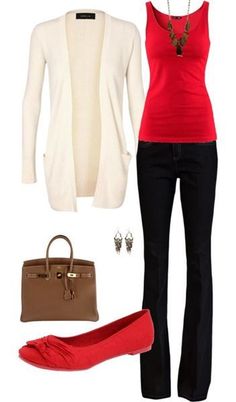 Love red!  This whole thing is adorable!  Great for work. Fall Business Casual Outfits, Business Casual Fall, Outfit Essentials, Business Casual Outfits For Women, Fashion Business, Professional Outfits, Red Top