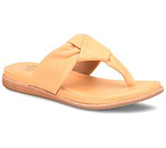 This chic, weekend-ready sandal will fit effortlessly into your summer plans. It offers slip-on ease and an on-trend knotted strap. From Sofft. Chic Beach Sandals With Arch Support, Chic Adjustable Flip Flops For Spring, Adjustable Sandals With Arch Support For Spring, Chic Adjustable Spring Flip Flops, Spring Leather Flip Flops With Arch Support, Chic Spring Flip Flops With Cushioned Footbed, Chic Sandals With Arch Support For Summer, Chic Summer Sandals With Arch Support, Chic Adjustable Sandals With Cushioned Footbed