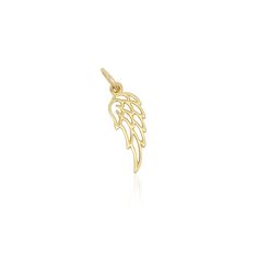 Our collection of mini gold charms is like a treasure trove of expression, with each charm boasting its own adorable motif or symbol. They're the perfect size and price point, making them a great gift or accessory to layer and slide onto bracelets or necklaces. 14K Yellow Gold1 Gold Angel Wing Measuring: 7 x 18 millimeters - 0.25 x 0.70 inchThis piece is identical on both sides Everyday Yellow Gold Pendant Charms, Gold Symbolic Charms For Gifts, Yellow Gold Pendant Charms With Dangling Details, Yellow Gold Dangling Pendant Charms, Gift Yellow Gold Charm Necklace With Logo, Gold Sterling Silver Symbolic Charms, Symbolic Yellow Gold Charms For Gift, Symbolic Engraved Yellow Gold Charms, Yellow Gold-plated Charms With Dangling Details