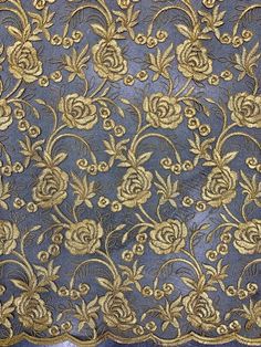 Dakota GOLD Polyester Corded Floral Embroidery on Mesh Lace Fabric by the Yard - 10043Content: 100% polyesterStretch: Minimal to noneWidth: 50 to 52 inchesEdge: Scalloped on both edgesUses: Wedding dress, evening gown, formal wear, dress, tops, skirts, costumes, decorations, crafts, etc.*********************************************************************************************DISCLAIMER: Expedited shipping options do not apply to 5, 10, 50 and 100 yard options.Sample/Swatch: 4x2 inches for $4. Gold Embroidered Fabric For Festive Occasions, Gold Festive Embroidered Fabric, Gold Machine Embroidered Fabric For Wedding, Traditional Gold Machine Embroidered Fabric, Traditional Gold Embroidered Fabric With Machine Embroidery, Elegant Gold Fabric With Zari Work, Embroidered Brocade Fabric In Gold, Gold Fabric With Floral Embroidery For Wedding, Festive Gold Embroidered Fabric With Floral Embroidery