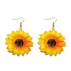 Sunflowers Earrings Feel the warmth of summer with our elegant Sunflowers Earrings. Handcrafted with intricate details, these earrings radiate beauty and grace. Make a statement with this timeless piece of jewelry that will elevate any outfit. Perfect for any occasion, these earrings are a must-have for any stylish woman. Acrylic Sunflower, Flower Bar, Sunflower Earrings, Costume Jewelry Earrings, Daisy Earrings, Acrylic Jewellery, Sunflower Design, Girls Earrings, Flower Fashion