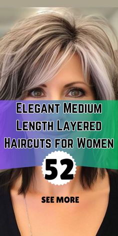 Guys, elevate your style game with these medium-length layered haircuts. Perfect for a sharp, contemporary look. Swipe to see the trendiest cuts for men! #MensHaircuts #LayeredHair #MediumLengthHair Hair Cuts For Women Over 50 Layered Long, Very Layered Hair Medium Over 50 2024, Haïr Style For Medium Length Hair, Med Length Layered Haircuts, Medium Shaggy Hairstyles Choppy Layers, Medium Hairstyle Women Ideas, Short To Medium Haircuts With Layers, Over 50 Haircuts Medium Lengths, Shoulder Length Hair Cuts With Layers For Wavy Hair Medium