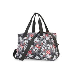 Perfect for any overnight travel plans you may have in the future. > Disney Mickey Mouse Weekender/ Duffel Bag Travel Carry-On. > Featuring an all-over print of Mickey and Minnie Mouse's faces. > Main compartment with zippered closure. > Can be used as a carry-on, sports bag, or overnight weekender bag. > 100% Polyester. Easy to clean and very durable material. Color: Gray. Duffel Bag Travel, Mickey And Minnie, Mickey Minnie Mouse, Mickey Minnie, Bag Travel, Sport Bag, Disney Mickey Mouse, Weekender Bag, Duffel Bag