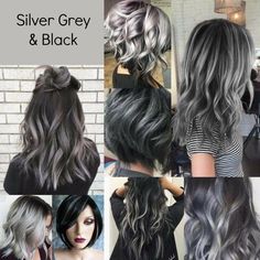 Black And Grey Hair, Bob Hair Color, Grey Hair Inspiration, Creative Hair Color, Chop Chop, Fabulous Hair, Ash Blonde Hair, Blending Gray Hair