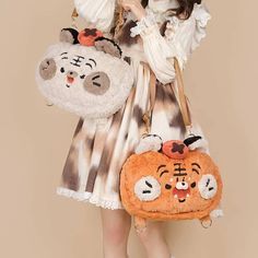 Lolita tiger plush bag LS0300 – Lolilita Store Plushie Bag, Fluffy Shoulder Bag, Tiger Plush, Fluffy Jacket, Plush Bags, Plush Backpack, Short Hair Wigs, Kawaii Plush, Wig Accessories