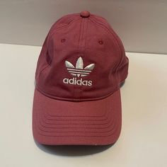 New Without Tags Adidas Baseball Cap. Very Pretty Dark Pink/ Maroon Color. Questions Or Offers? Leave A Comment Below! Adidas Cotton Snapback Baseball Cap, Casual Pink Dad Hat For Streetwear, Adidas Sporty Hats For Spring, Casual Adidas Curved Bill Hats, Pink Casual Baseball Cap For Streetwear, Pink Casual Dad Hat With Letter Print, Casual Pink Baseball Cap For Streetwear, Casual Pink Dad Hat With Letter Print, Adidas Cotton Baseball Cap For Spring