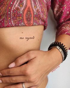 Regret Nothing Tattoo, No Regrets Tattoo Ideas, Never Regret Tattoo, Regret Tattoo Ideas, Do It For Yourself Tattoo, No Risk No Fun Tattoo, No Ragrets Tattoo, Regret Tattoo, Sexuality Tattoo