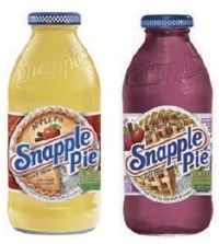 two bottles of snapple and apple juice