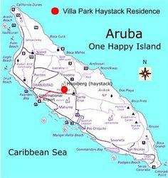 a map of arubaa, one happy island