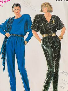 Vintage New Look Uncut 1990's Sewing Pattern 6820 Size 18-26 Retro Long or Short Sleeve Jumpsuit This is an uncut factory folded sewing pattern circa 1990's Free shipping 80s Jumpsuit Outfit, 80s Rompers Jumpsuits, Retro Fashion 80s, 1990s Pantsuit, From The 90s Jumpsuits & Rompers, From The 80s Jumpsuits & Rompers, 80s Jumpsuit, Vintage Sewing Patterns 1980s, Vintage Fashion 1980s