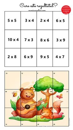 the printable puzzle for children with animals and trees