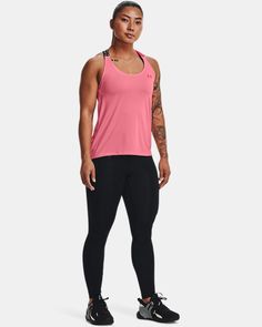 Super-light HeatGear® fabric delivers superior coverage without weighing you down|Material wicks sweat & dries really fast|4-way stretch material moves better in every direction|Double, criss-cross straps|Dropped, shaped hem for enhanced coverage Lightweight Compressive Sports Activewear, Lightweight Functional Activewear For Gym, Lightweight 4-way Stretch Activewear For Training, Lightweight 4-way Stretch Activewear, Go-dry 4-way Stretch Activewear For Light Sports, Pink Stretch Under Armour Activewear, Lightweight Solid Activewear For Training, Lightweight Sporty Activewear For Light Exercise, Go-dry Activewear With 4-way Stretch For Light Sports