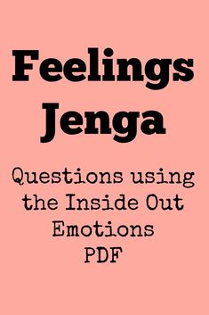 Feelings Jenga, Counseling Teens, Adolescent Therapy, Group Counseling Activities, Counseling Techniques, Inside Out Emotions