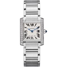 Cartier Tank Francaise, Cartier Tank, Cartier Watch, White Gold Bracelet, Bezel Diamond, Women's Watch, Ladies Watch, Patek Philippe, Diamond Watch