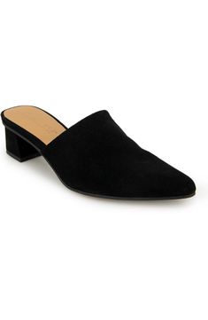 Splendid Lyn Suede Mule Heel (Women) | Nordstromrack Fall Evening Slip-on Mules, Chic Slip-on Block Heels For Formal Occasions, Sleek Slip-on Mules With Pointed Toe, Elegant Slip-on Mules With Low Heel, Elegant Low Heel Slip-on Mules, Office Mules With Pointed Toe And Medium Width, Office Mules With Medium Width And Pointed Toe, Formal Slip-on Mules With Pointed Toe, Slip-on Closed Toe Mules For Evening