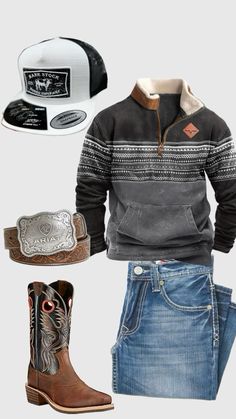 Men Country Outfits, Mens Country Outfits, Casual Cowboy Outfit Men, Rodeo Outfits Men, Country Guy Outfits, Country Outfits Men, Cowboy Outfit Men, Country Outfits For Men, Country Boy Outfits