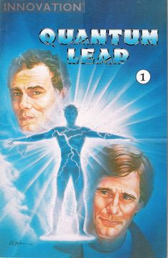 an advertisement for the movie's first film, quantum lead with two men