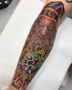 Wizard Sleeve Tattoo, Wizard Painting, Bonsai Tree Tattoos, Tattoo Drawing Ideas, Tree Tattoos, American Traditional Tattoos