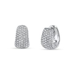 14k White Gold Natural Diamond Earrings 2 ct tw Diamond Facts, Diamond Solitaire Earrings, Gold For Women, White Gold Diamond Earrings, Solitaire Diamond Pendant, White Gold Hoops, White Gold Solitaire, Ring Mountings, Gold Diamond Earrings