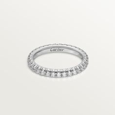 Cartier - Étincelle de Cartier wedding band - Ring Woman White gold/Diamond - Étincelle de Cartier wedding band, 18K white gold (750/1000), set with 38 brilliant-cut diamonds totaling 0.47 carats. Width: 2 mm (for size 52). Please note that the carat weight, number of stones and product dimensions will vary based on the size of the creation you order. For detailed information please contact us. Cartier Wedding Band, Cartier Wedding Bands, Cartier Wedding Rings, Band Rings Women, Lorraine Schwartz, Luxurious Gifts, Cartier Love Ring, Simple Wedding Bands, White Gold Wedding Bands