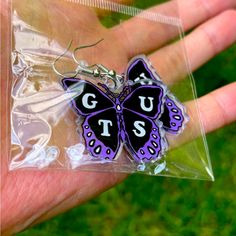 Olivia Rodrigo Guts Butterfly Earrings. Brand New, Still In Original Packaging. Hypo Allergenic Posts. Olivia Rodrigo Earrings, Olivia Rodrigo Stuff To Buy, Olivia Rodrigo Jewelry, Olivia Rodrigo Butterfly, Olivia Rodrigo Heart Necklace, Olivia Rodrigo Purple, Olivia Rodrigo Merch Guts, Olivia Rodrigo Merch, Olivia Rodrigo Guts