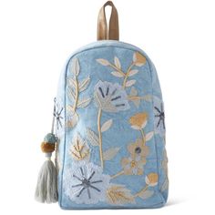 80% Cotton 20% Pu Embroidered Backpack, New Bag, 3 D, Color Blue, Bag Lady, Womens Sizes, Backpacks, Red, Women Shopping