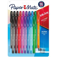 a pack of six inkjoy pens in assorted colors