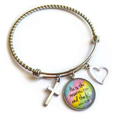 Get crafty and have fun creating your own ScriptCharms charm bangle bracelets! Choose your ScriptCharms charms Shop Jewelry Making Charms Add one or more glass charms to your bangle – get creative with different sized charms Choose your bangle bracelet starter kit style and color We'll include enough coordinating jump rings to complete your bracelets Our charm bangle bracelet kits come in three different styles and include an adjustable bangle bracelet, a dangling charm(s), and jump rings – each packaged in individual cello bags. Order along with your favorite jewelry making charms and we'll include matching jump rings. The only tools you'll need are two needle-nose pliers. This is a great beginner jewelry-making project for tweens and up. Follow along with our video tutorial. Order multip Multicolor Crafting Jewelry For Mother's Day, Inspirational Handmade Jewelry With Round Beads, Personalized Multicolor Bangle, Multicolor Inspirational Jewelry For Friendship, Inspirational Personalized Multicolor Jewelry, Inspirational Multicolor Friendship Jewelry, Inspirational Multicolor Bracelet Jewelry, Inspirational Multicolor Bracelet, Adjustable Heart Beads Jewelry For Crafting