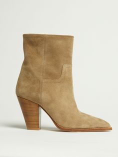 Tan Pointed Toe Ankle Boots, Point Toe Heels Outfit, Classy Fall Outfits, Brochu Walker, Heels Outfits, The Wild West, Wooden Heel, Pointed Toe Heels, Fall Shoes