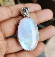 Welcome To Our Shop:- Bani Thani Jewels Description:-Style:- Moonstone Pendant Benefits of Moonstone Pendant :- Moonstone is an excellent good luck charm. The stone has its greatest power on Monday. Moonstone is given as a traditional wedding gift for the thirteenth year, as it purifies the energy of the number 13. This stone brings good luck and love to its owner. Occasion:- Christmas Gift, Birthday Gift, Anniversary Gift, Valentine's Gift, Engagement Gift, Wedding Gift, New Year Gift, Friendship Gift, Girlfriend Gift, Surprise Gift, Office Gift, Employee Gift, Boss Gift, Other Occasion & Parties, etc. We will be made handmade all items and will be ready to ship in 1-3 days days. Your order will be delivered through UPS and will take a maximum of 2-3 weeks, If you need fast delivery you c White Half Moon Jewelry For Gift, White Oval Jewelry With Moon Charm, Bani Thani, Moonstone Necklace Silver, Traditional Wedding Gifts, Rainbow Pendant, Rainbow Moonstone Jewelry, Moonstone Pendant Necklace, Number 13