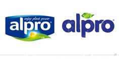 two logos for alpro and plant power