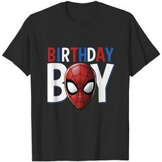 Spiderman Birthday Boy T-shirt Spider Man Birthday Shirt For Birthday Party, Spider Man Birthday Shirt Vinyl, Spider Man Family Birthday Shirts, Spiderman 5th Birthday Shirt, Spidernan Birthday Shirt, Spiderman Birthday, Boys T Shirts, Boy Birthday, Spiderman