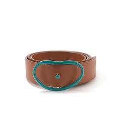 Wide Georgia Belt in Tan and Enameled Teal. Classic tan leather wide belt with teal-colored enamel buckle. Hoop Charms, Classic Brides, Wide Leather Belt, Fall Accessories, Wide Belt, Fine Earrings, Fall Shopping, Belt Size, Black And Tan