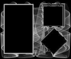 an image of three frames on a black background