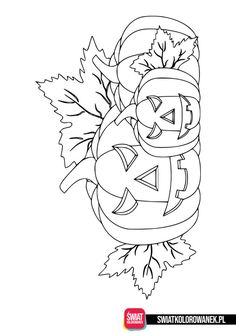 the letter g is for pumpkin with leaves and acorns on it coloring page