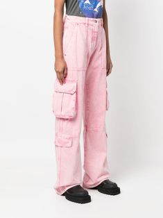 Find MSGM Bleached-effect Wide-leg Cargo Jeans on Editorialist. light pink cotton denim bleached effect high-waisted belt loops logo patch to the rear front button and zip fastening two side cargo pockets two side slash pockets two rear flap pockets two side flap pockets wide leg floor-length Spring Pink Washed Bottoms, Pink Wide Leg Cargo Jeans For Summer, Pink Cotton Cargo Jeans For Summer, High Rise Pink Bottoms For Streetwear, Spring Washed Pink Bottoms, Faded Cotton Cargo Jeans For Spring, Pink Utility Cargo Jeans For Spring, Pink Utility Bottoms For Summer, Pink Cotton Bottoms With Five Pockets