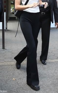 Black Dress Pants Aesthetic, Slim Black Pants Outfit, Waitress Outfit Black, Stylish Work Attire, Office Siren, Business Casual Outfits, Work Attire, Dream Clothes