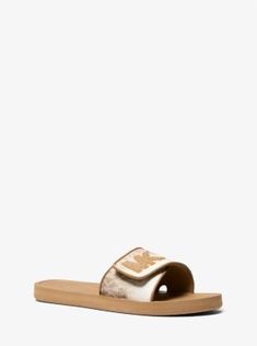 Our Palmer slides are perfect for weekend errands and days spent poolside. Set on a lightweight footbed, this pair features a wide strap splashed with our iconic initials for statement style. They’ll easily complement shorts and casual-cool dresses alike. Summer Sport Sandals With Logo Strap And Open Toe, Casual Sandals With Logo Strap For Spring, Logo Open Toe Sandals For Summer, Casual Summer Sandals With Logo Strap, Open Toe Sandals With Logo For Spring, Spring Open Toe Sandals With Logo, Spring Season Open Toe Sandals With Logo, Summer Slide Sandals With Logo, Summer Beach Slides With Logo